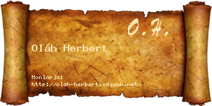 Oláh Herbert névjegykártya