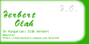 herbert olah business card