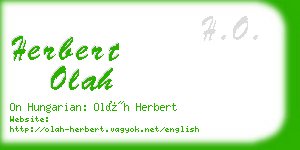 herbert olah business card